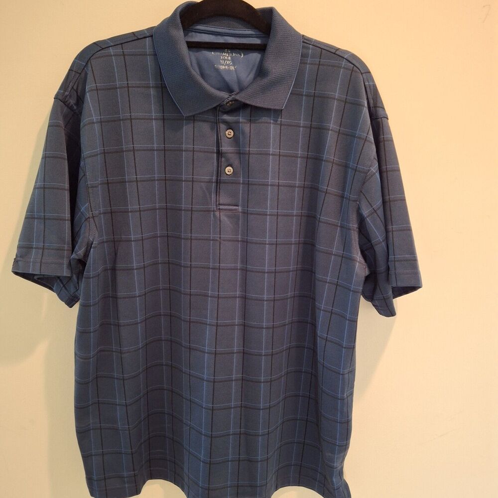 CHAMPION TOUR Men's  Blue  Golf Polo Shirt Size XL ( 582)